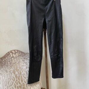 The Row Black Leather Pants